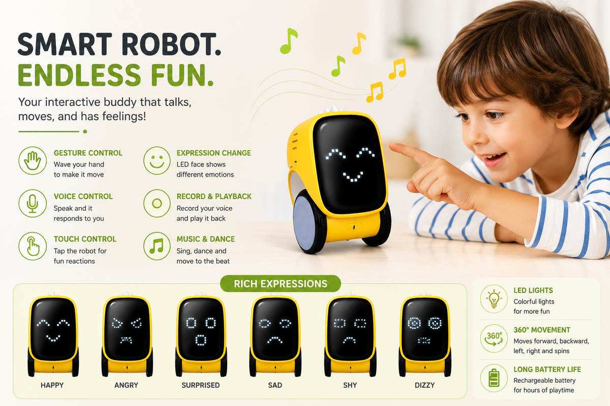 AI Smart Educational Robot – Talks, Dances & Teaches STEM 🤖